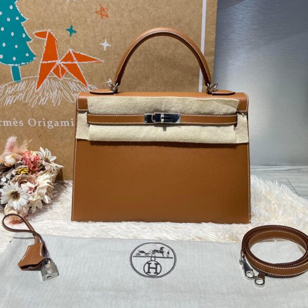 Hermès Kelly32金棕
