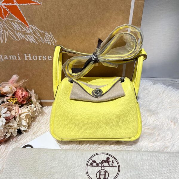 Hermès 二代MiniLindy檸檬黃