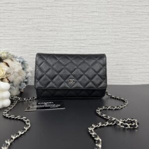 CHANEL 經典發財WOC黑銀