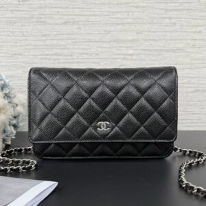 CHANEL 全新經典發財WOC黑銀