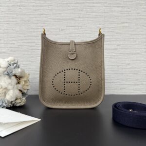 Hermès 全新MINIEvelyne象灰