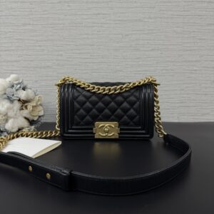 CHANEL  BOY20荔枝黑金(22156)