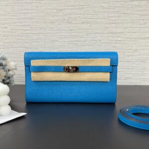 Hermès KellyToGo藍銀(21987)