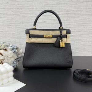 Hermès 全新Kelly25黑金