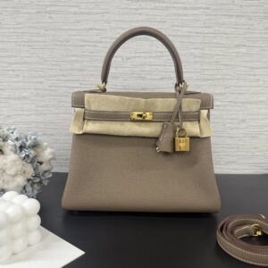 Hermès Kelly25象灰金