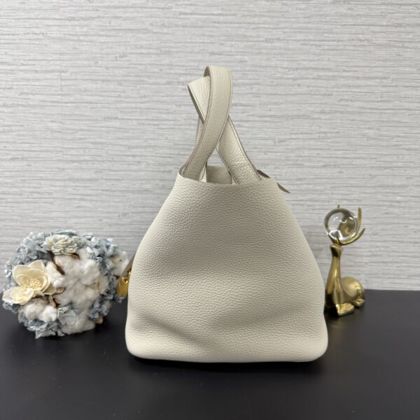 HERMES 全新Picotin22珍珠灰(22645)：圖片 4