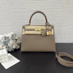 Hermès 全新Kelly25象灰(22375)