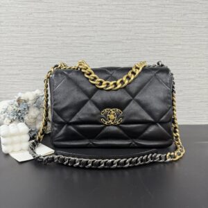 CHANEL  19bag 黑金30cm(22070)