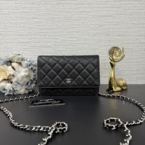 CHANEL 全新經典發財WOC黑銀(22814)
