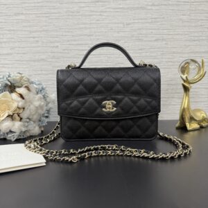 CHANEL 全新多功能荔枝口蓋包(22848)