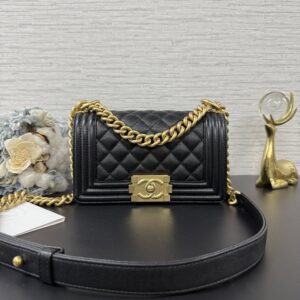 CHANEL BOY20荔枝黑金(22843)