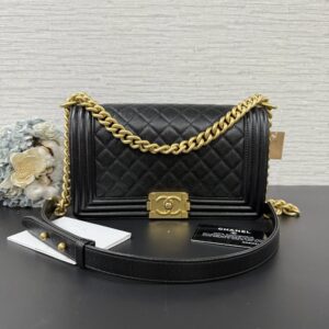 CHANEL BOY25荔枝黑金(23119)