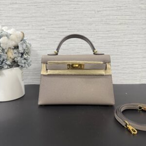 Hermès MiniKelly銀河灰(22868)