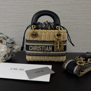 DIOR LadyDior 三格竹編黛妃(23698)