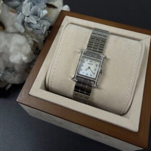 HERMES HEURE H滿鑽鋼錶(23708)