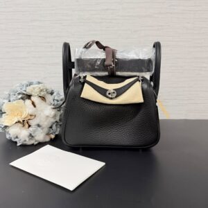 HERMES 全新二代MiniLindy黑銀(23714)