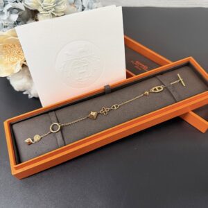 Hermes  限量CDC玫瑰金手鍊(23382)