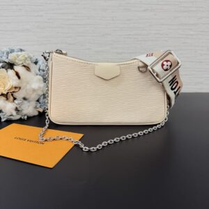 LOUIS VUITTON 水波紋側背包奶油白(9000204)