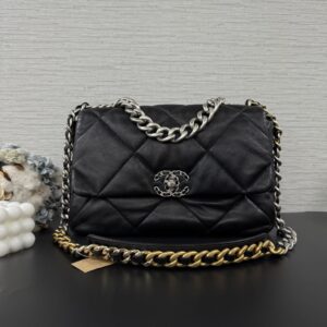 CHANEL 19bag 黑銀30cm