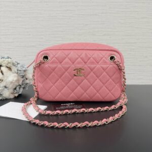 CHANEL 荔枝桃紅相機包(23628)
