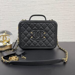 CHANEL VanityCase相機包黑金(24111)