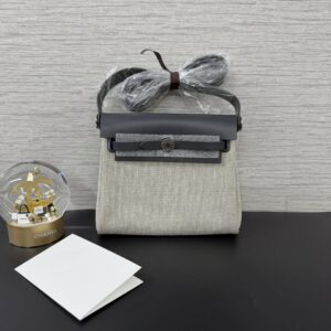HERMES 全新Mini Herbag石板灰(23907)