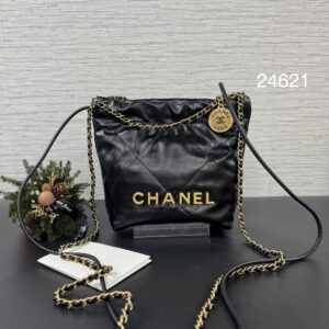 CHANEL 黑金22bag mini(24621)