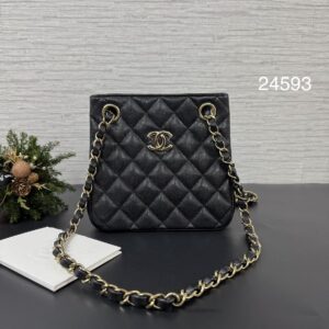CHANEL 全新荔枝mini tote(24593)