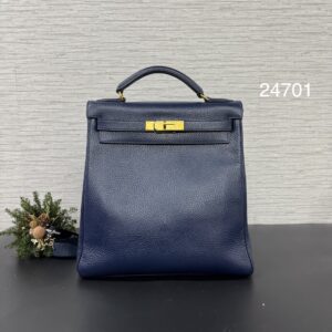 HERMES  vintage Kelly Ado午夜藍(24701)
