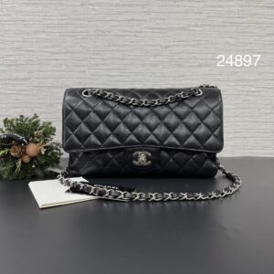 CHANEL 經典CF25黑銀(24897)