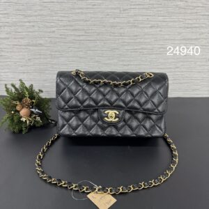 CHANEL 經典荔枝CF23黑金(24940)