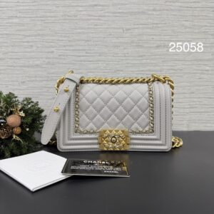 CHANEL全新鏈條BOY冰川灰(25058)