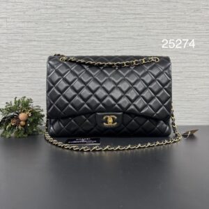 Chanel 經典CFJumbo單蓋黑金(25274)