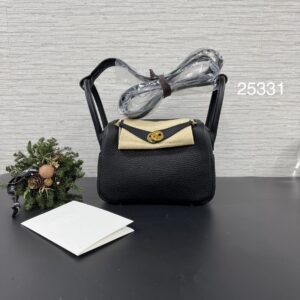 HERMES 全新mini lindy 黑金一代(25331)