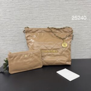 CHANEL 全新22bag 小號 奶茶(25240)