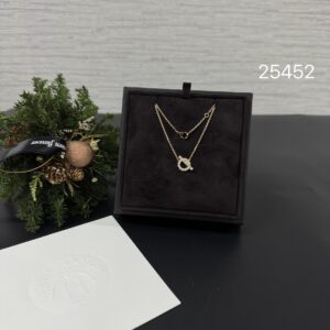 Hermes  finesse玫金小Q項鍊(25452)