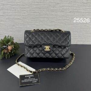 CHANEL 經典荔枝CF23黑金(25526)