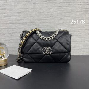 CHANEL 19bag 26黑銀(25178)
