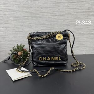 CHANEL 22bag mini 黑金(25343)