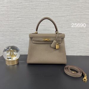 HERMES KELLY25象灰金(25690)