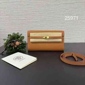 HERMES kelly Togo金棕金(25971)