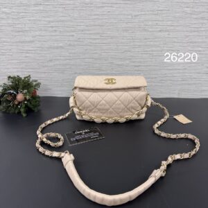 Chanel 奶茶兩用便當包(26220)