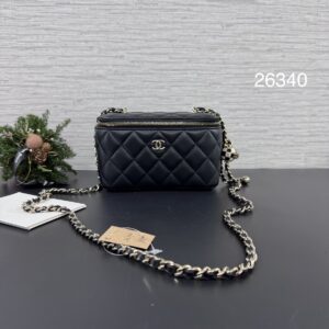 Chanel 足球長盒子黑金(26340)