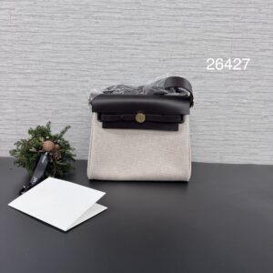 HERMES 全新mini herbag烏木金(26427)