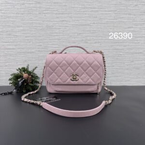 CHANEL Affinity 郵差包馬卡龍粉(26390)