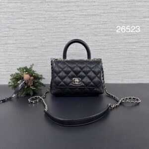 Chanel  全新CoCoHandle mini 荔黑金(26523)