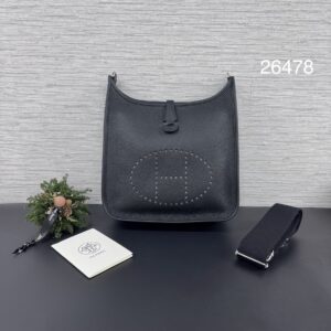 Hermes 全新Evelyne29黑銀(26478)