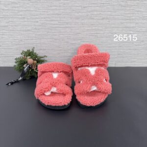 hermes 毛呢二舅拖鞋(26515)