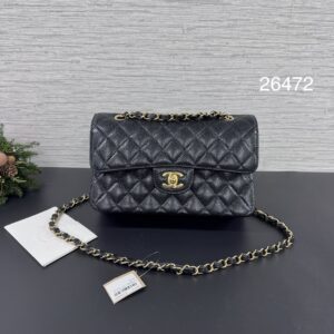 CHANEL 經典荔枝CF23黑金 (26472)