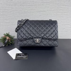 CHANEL  經典CFMaxi 黑銀(26024)